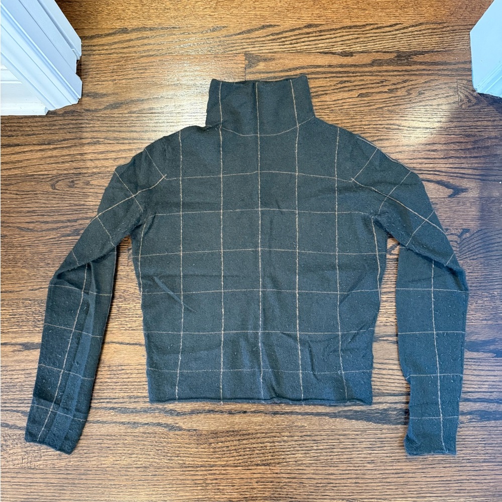 Vince Windowpane Sweater 100% Cashmere XS